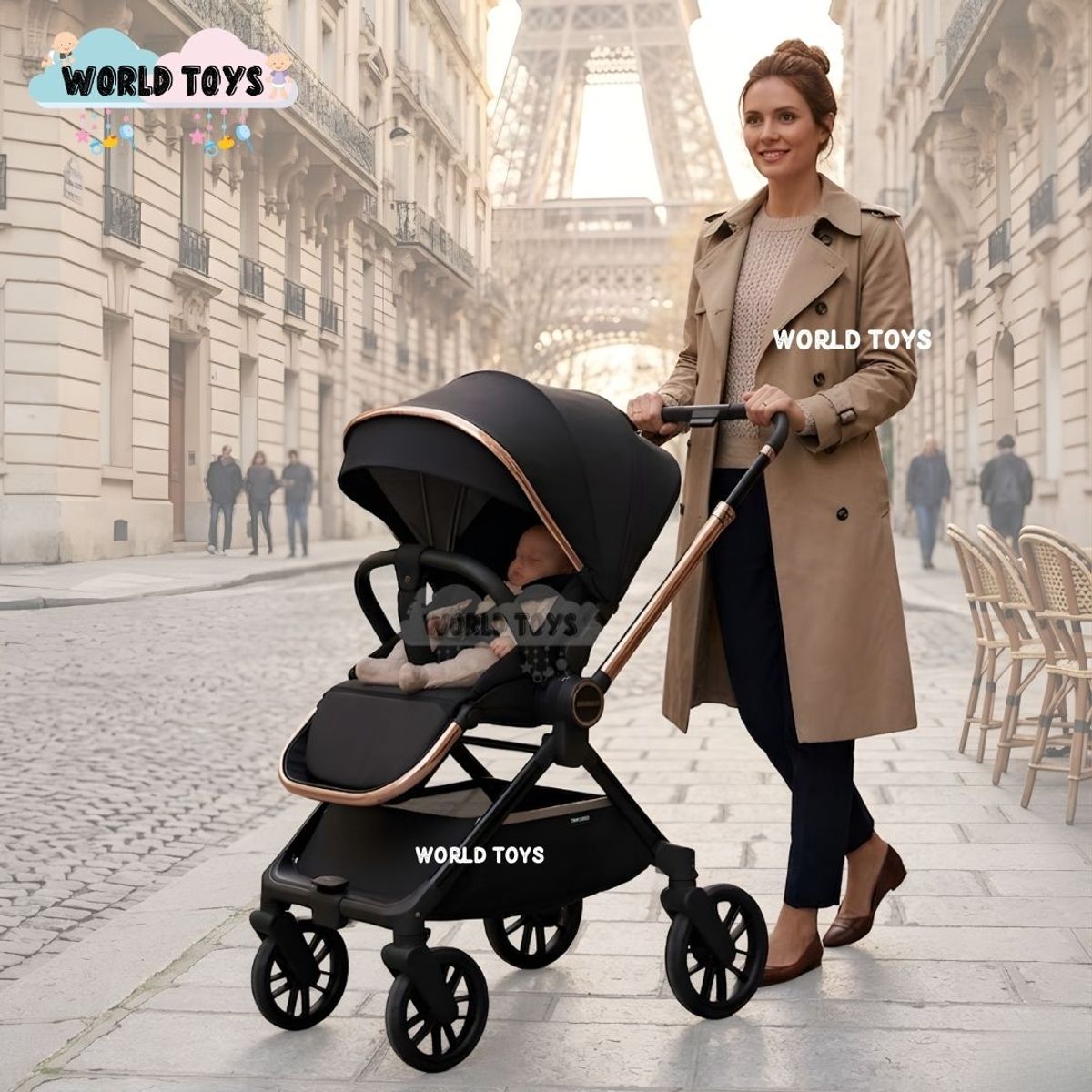 BABY - Coche Moisés Travel System «HELEN MIX» con Porta Bebé Black