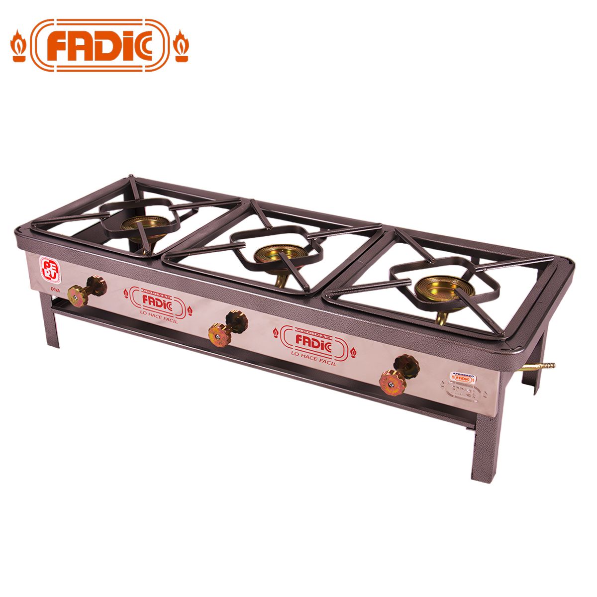 FADIC - Cocina de Mesa Semi Industrial Fadic 3 Hornillas N°3 FSI03-21