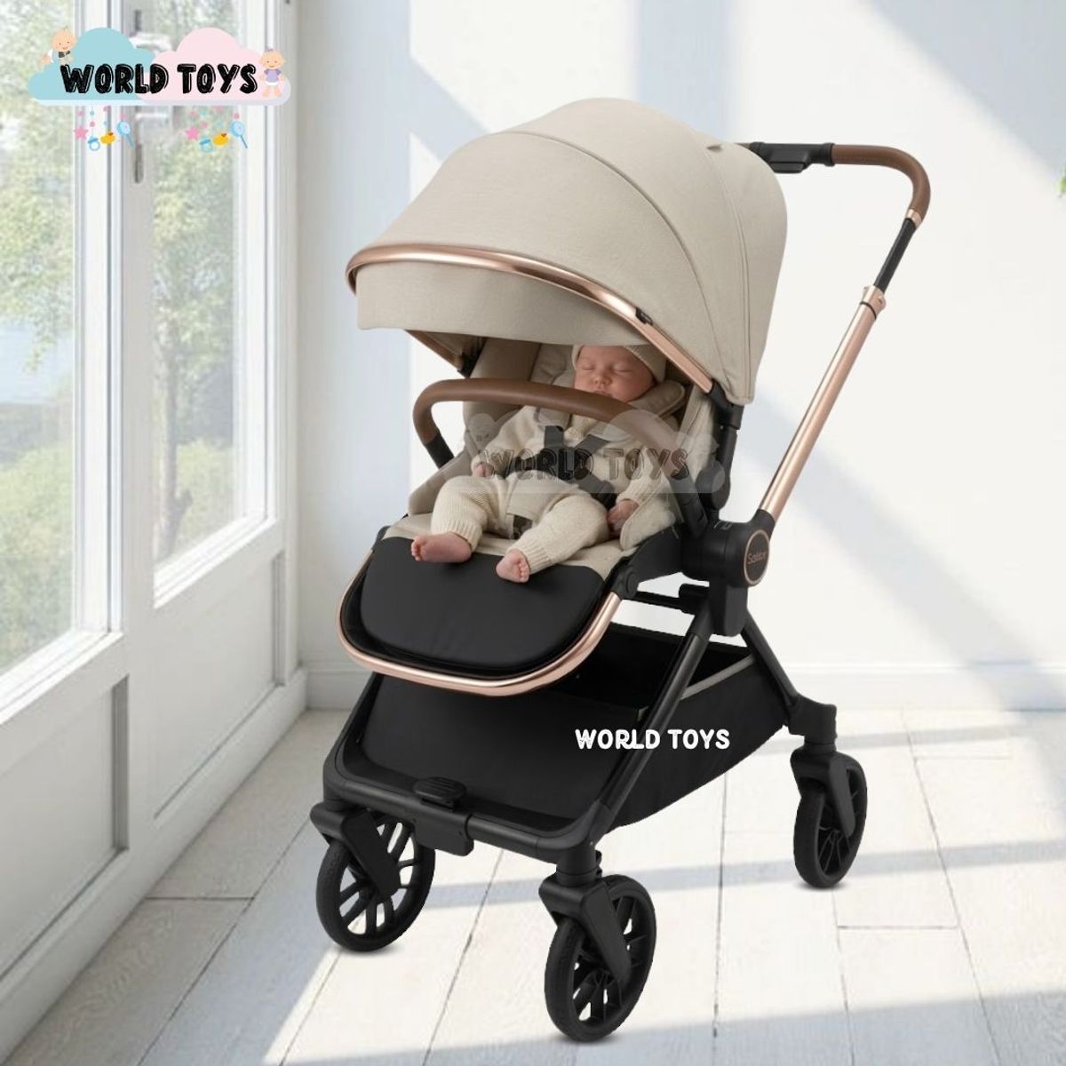 BABY - Coche Moisés Travel System «HELEN» Edición Limitada Beige