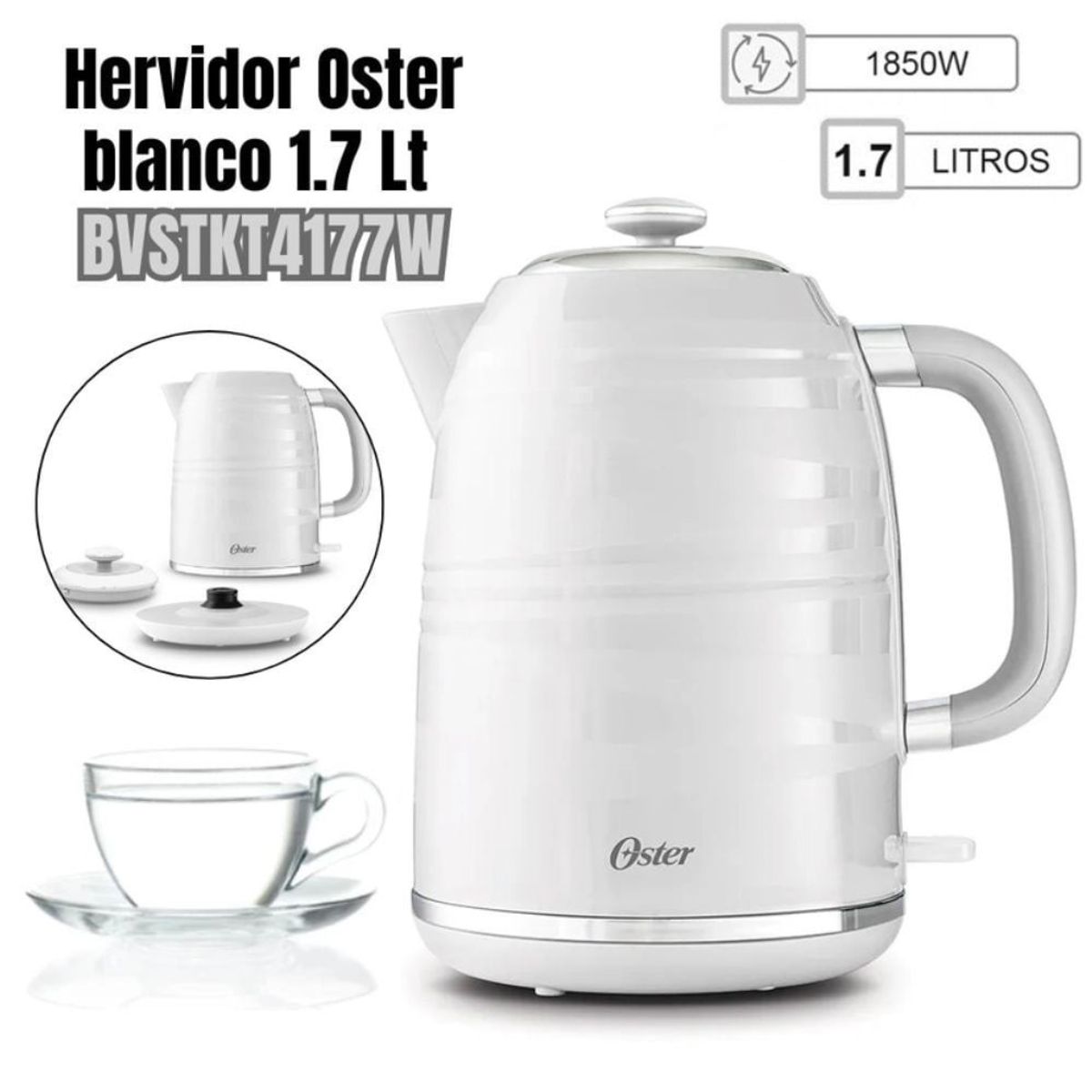 OSTER - HERVIDOR OSTER 1.7 LT BLANCO
