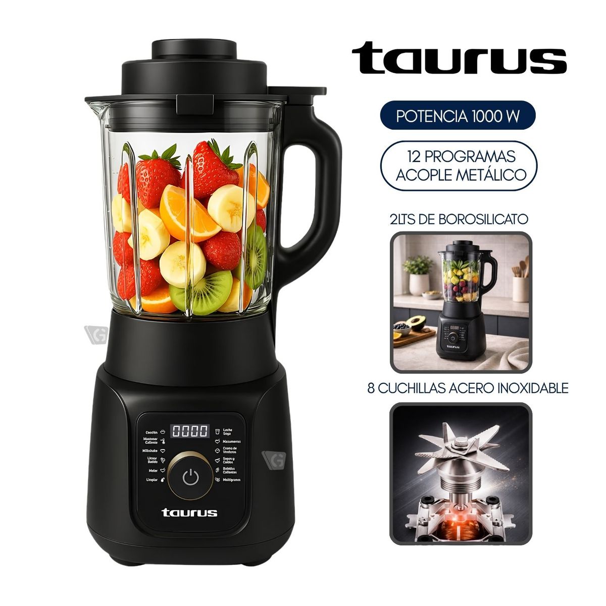 TAURUS - Licuadora Multifunción 1000w Taurus mod.  Neosmart Professional
