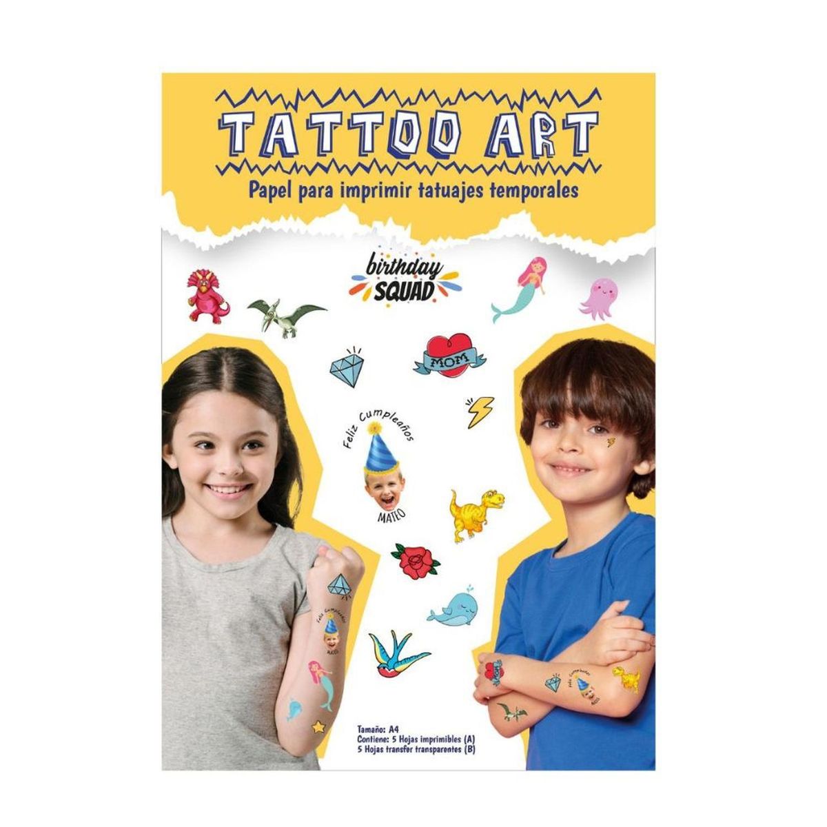 GENERICO - Papel Impresion Tatuajes Tattoo Art Setx5