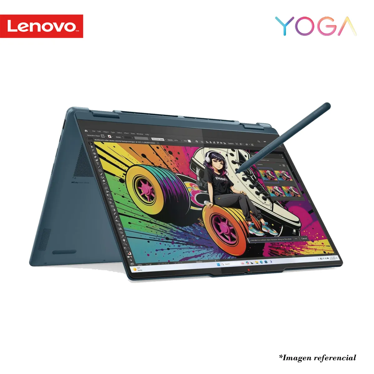 LENOVO - LENOVO YOGA 7 2-EN-1 RYZEN AI 7 350 32GB RAM DDR5 1TB SSD AMD RADEON 14 2.8K OLED TACTIL X360 FD