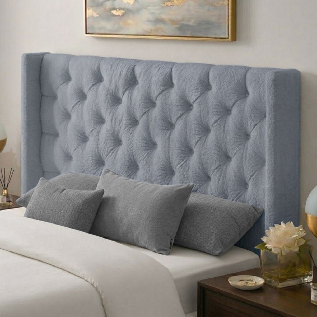 TODO SOBRE HOGAR - Cabecera Nordic Queen - Gris Claro