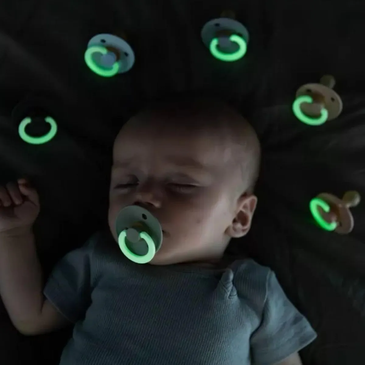 BIBS - Setx2 Chupones Bibs Glow in the Dark Talla 3 - 18M+