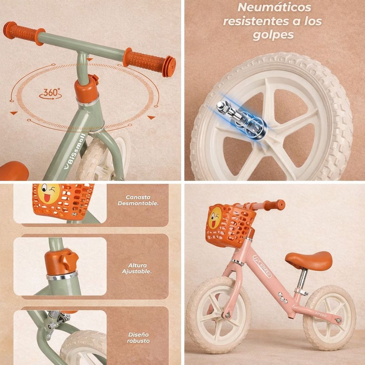 BABY - Bicicleta balance o equilibrio para niña 18meses a 4 años sin pedales