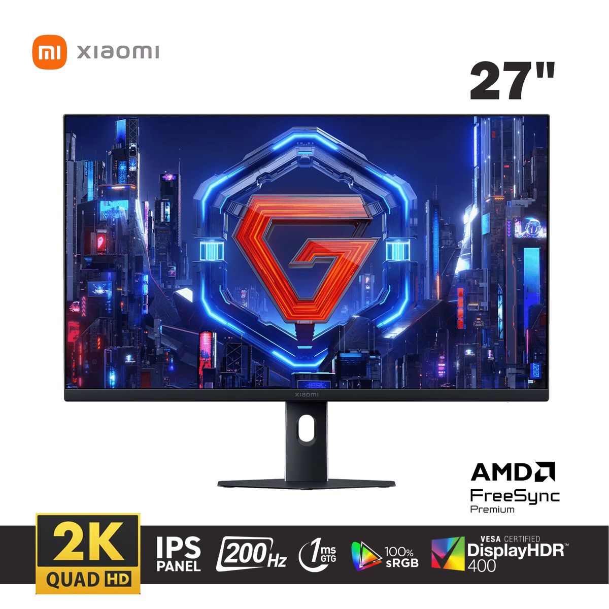 XIAOMI - Monitor Gaming Xiaomi G27Qi 27" 2026 2K QHD IPS 200Hz 1ms FreeSync Premium