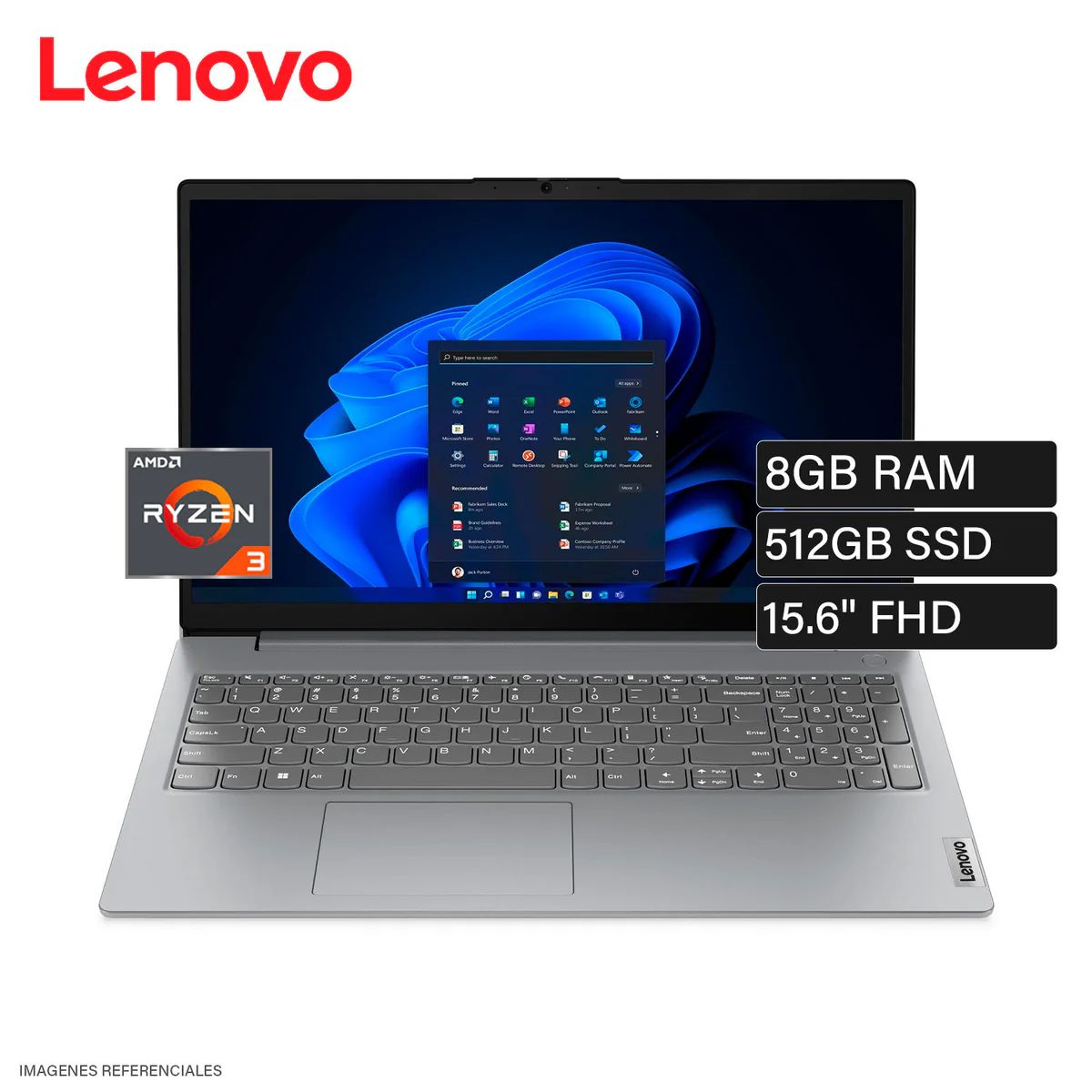 LENOVO - LAPTOP LENOVO V15 G4 AMD RYZEN 3 7320U ( 82YU017LLM ) RAM 8GB DDR5 - SSD 512GB - 15.6" FHD TN