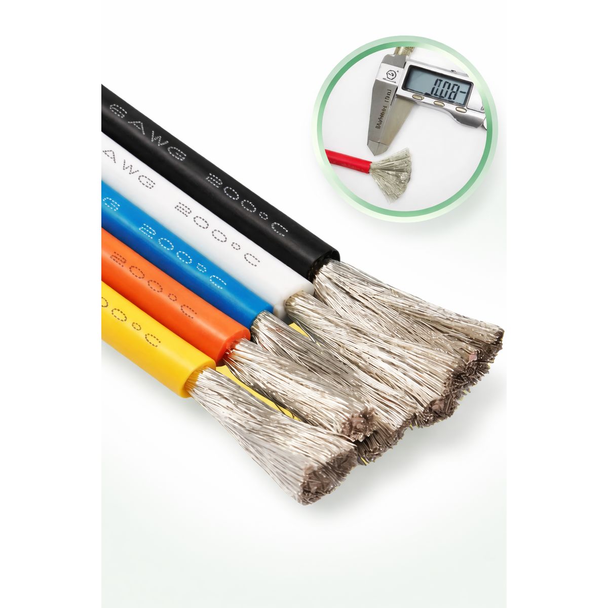 GENERICO - Cable de Silicona 28AWG 6 Colores (6 x 10m) – Cobre Estañado Flexible