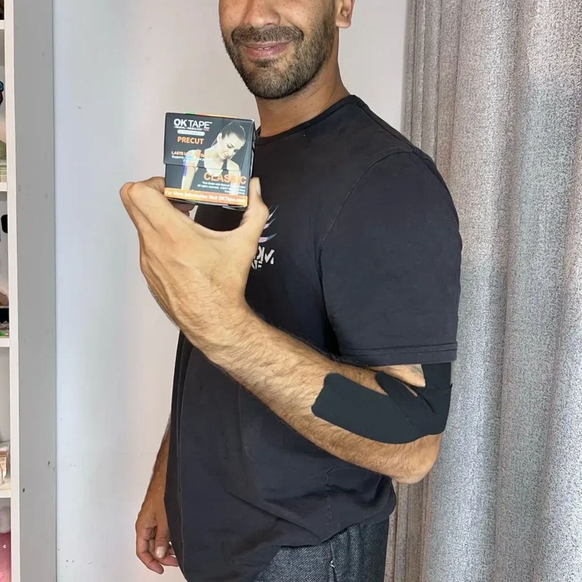 GENERICO - Ok Tape Clasic Kinesiotape, Venda Kinesiologica Violeta  (20 Tiras Precortadas)