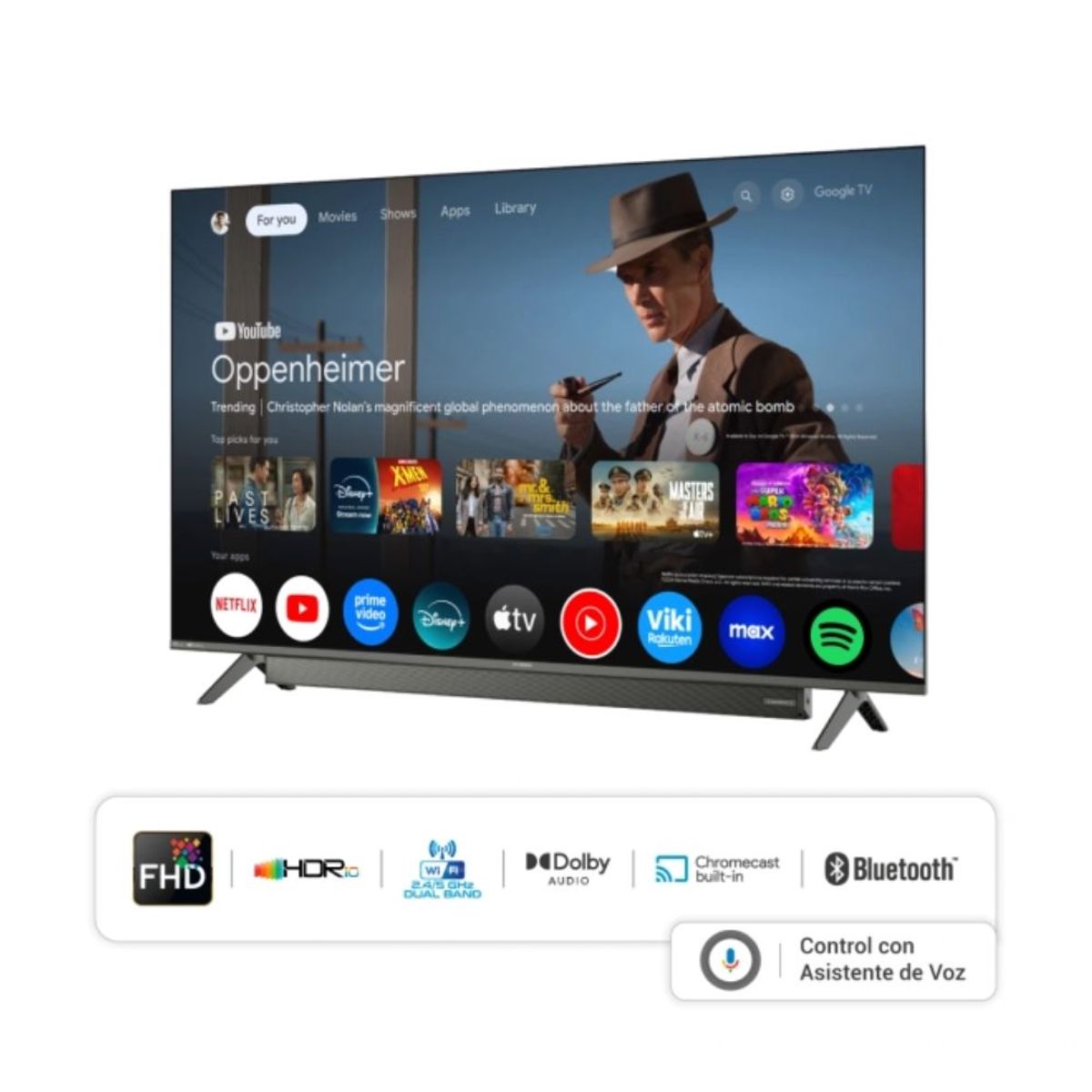 HYUNDAI - TELEVISOR  HYUNDAI QLED 50” FHD SMART TV  GOOGLE TV HYLED5029QFG