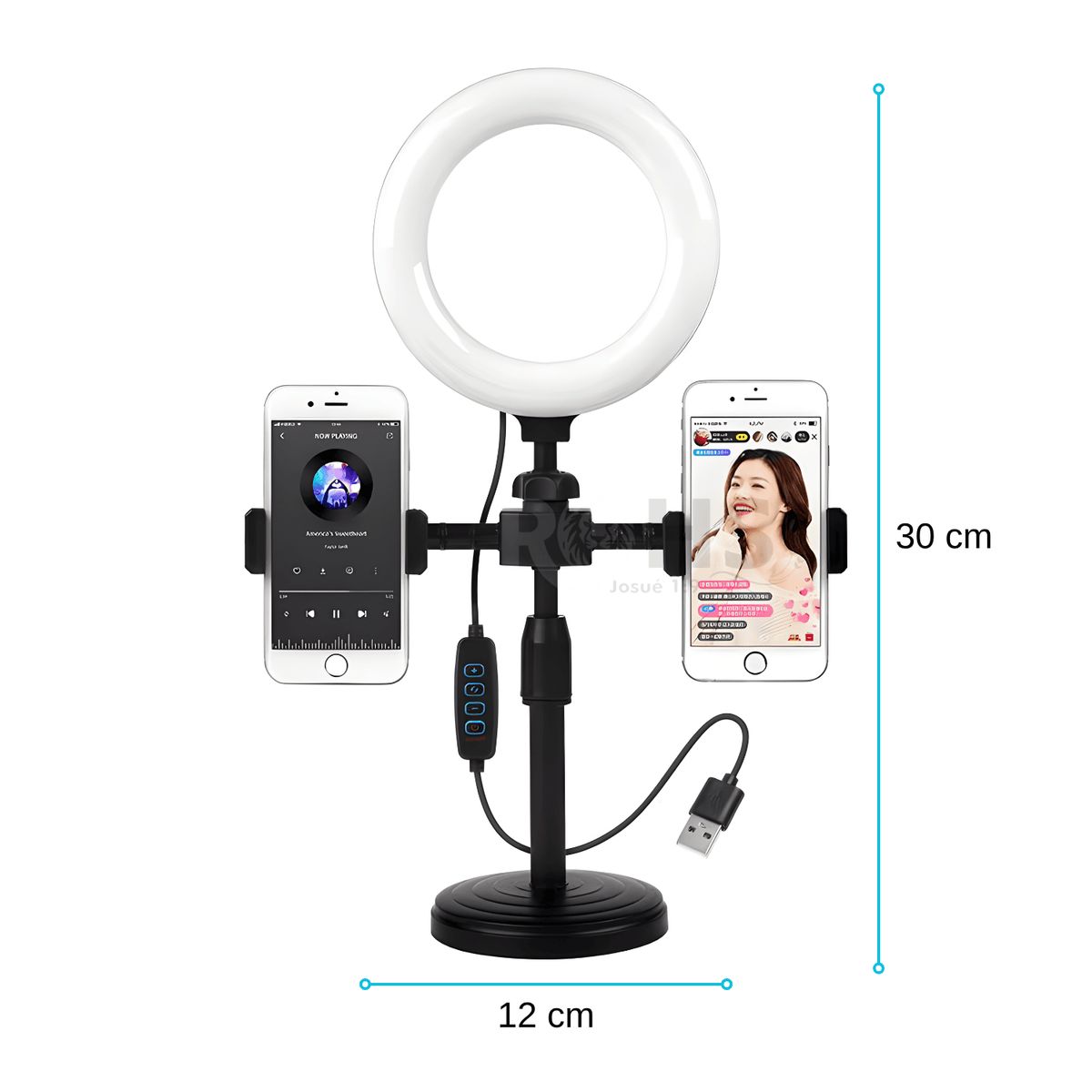 OEM - Aro Led Con Doble Soporte para Celulares