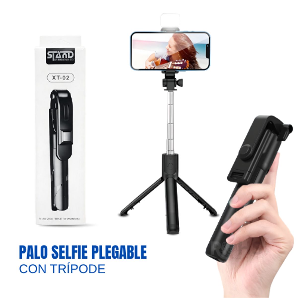 ROHS - Palo Selfie con Trípode Inalámbrico Modelo XT-02