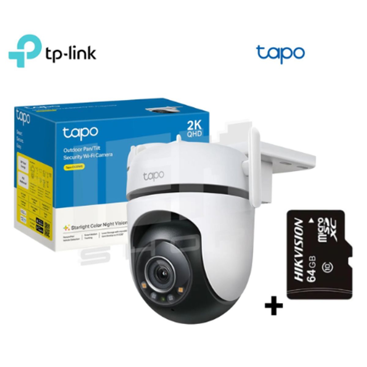 TP LINK - Cámara Wi-Fi de seguridad Tapo-C520WS + MicroSD 64GB - Tp-Link