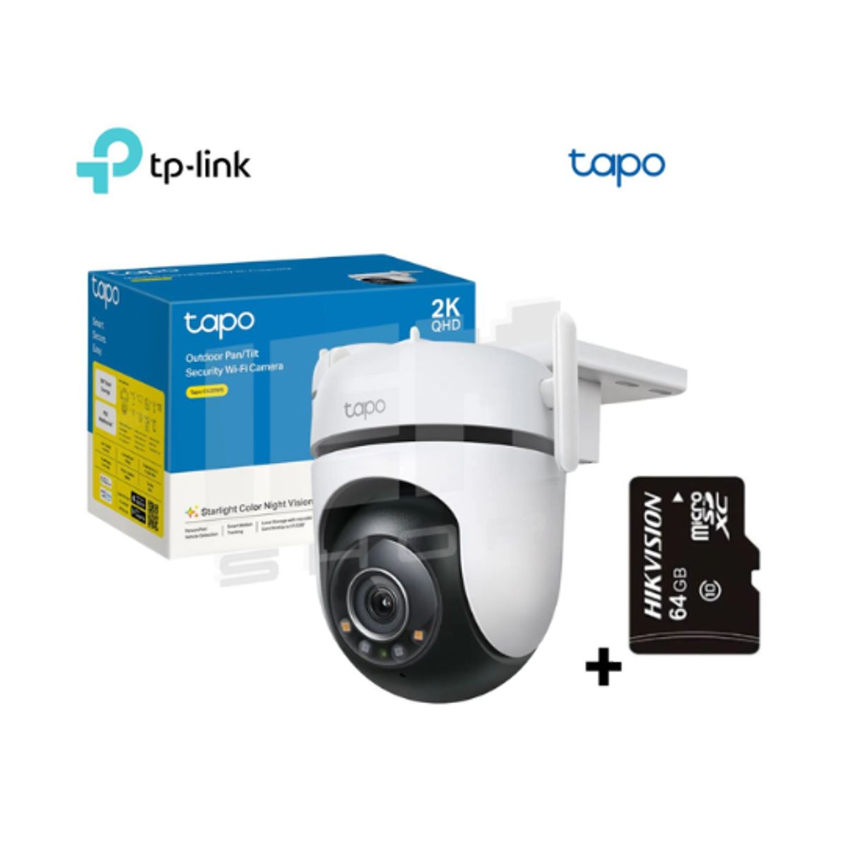 TP LINK - Cámara Wi-Fi de seguridad Tapo-C520WS + MicroSD 64GB - Tp-Link