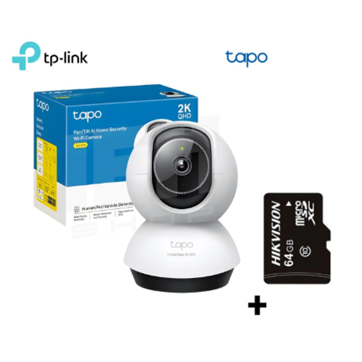 TP LINK - Cámara de seguridad para interiores Tapo C220 2K QHD + Micro SD 64gb - Tp-Link