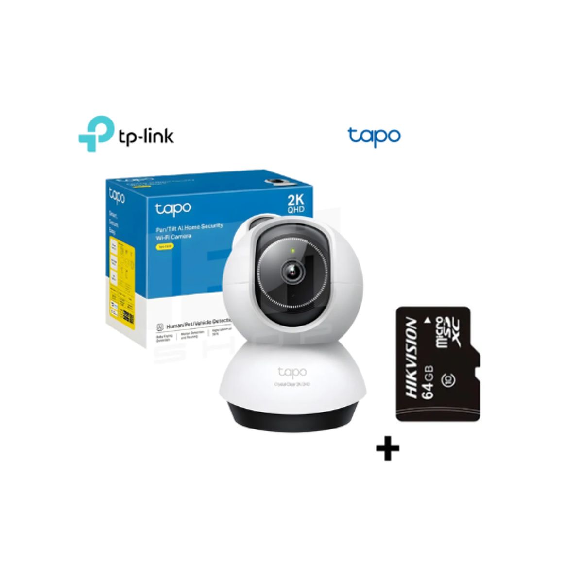 TP LINK - Cámara de seguridad para interiores Tapo C220 2K QHD + Micro SD 64gb - Tp-Link