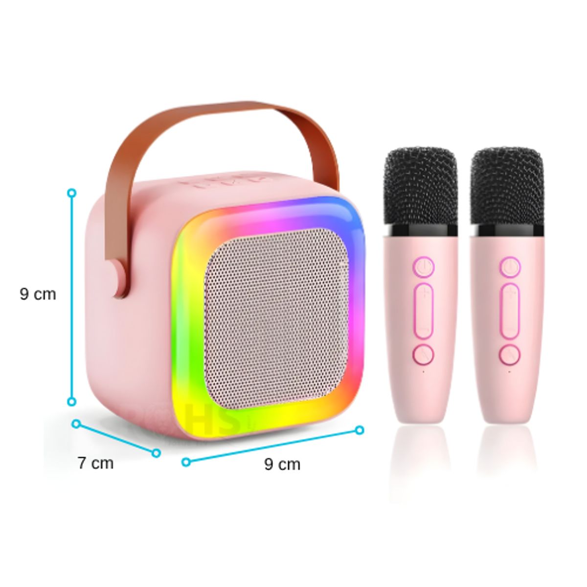 ROHS - Micrófono Karaoke Con Parlante Rosado, Ideal Para Diversión De los Peques, Pack X2 Unidades