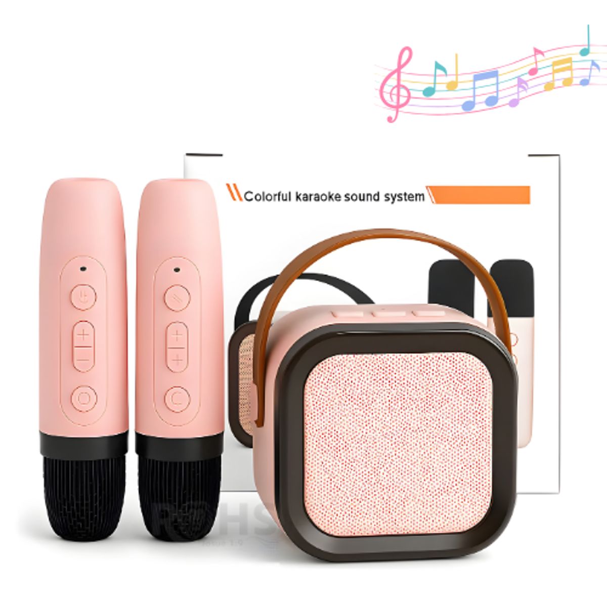 ROHS - Micrófono Karaoke Con Parlante Rosado,  Ideal Para Diversión De Los Peques