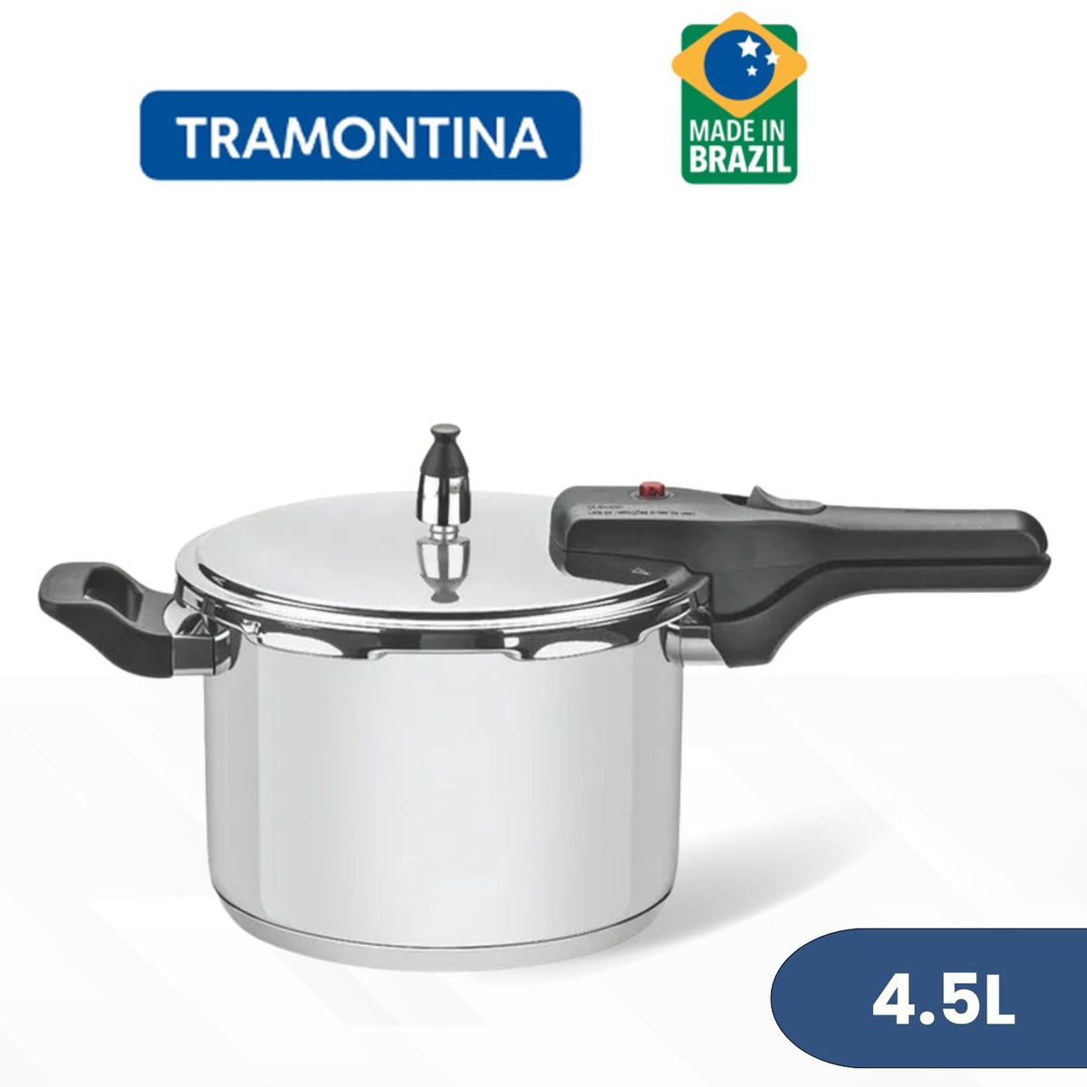 TRAMONTINA - Olla Presión Brava de Acero Inoxidable 4-5 L  Ø20 cm TRAMONTINA.