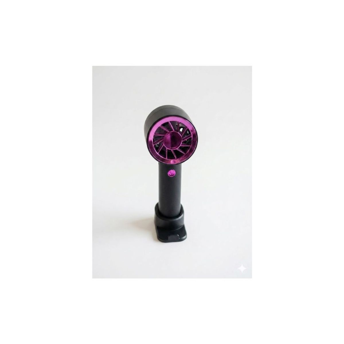 GENERICO - Mini Ventilador De Mano Portatil Negro con soporte de Celular FM-008