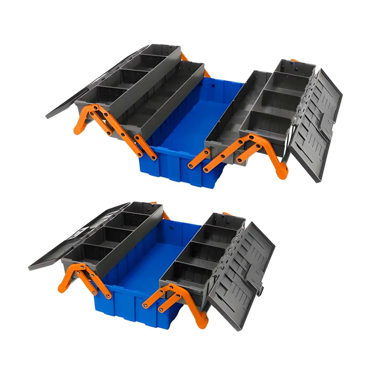 GENERICO - Juego 2 Piezas Cajas Herramientas Plástico Wadfow Wtb4308