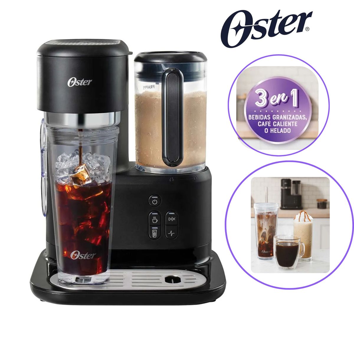 OSTER - Cafetera Frappé Oster con Licuadora BVSTDC03B