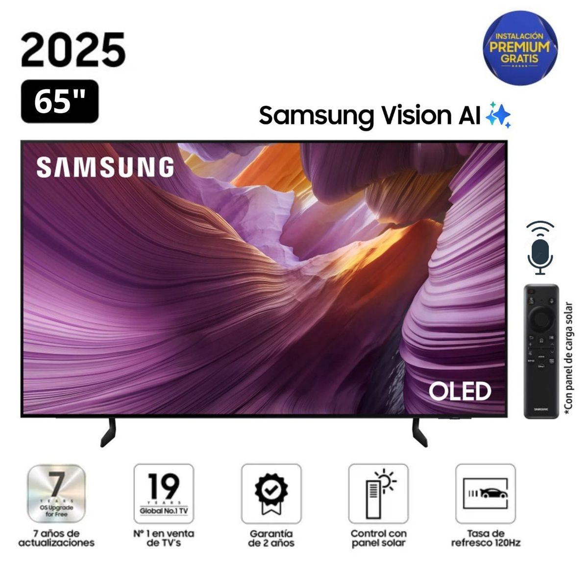 SAMSUNG - Televisor Samsung 65" OLED 4K UHD Vision Ai Smart TV QN65S85FAGXPE - Nuevo 2025