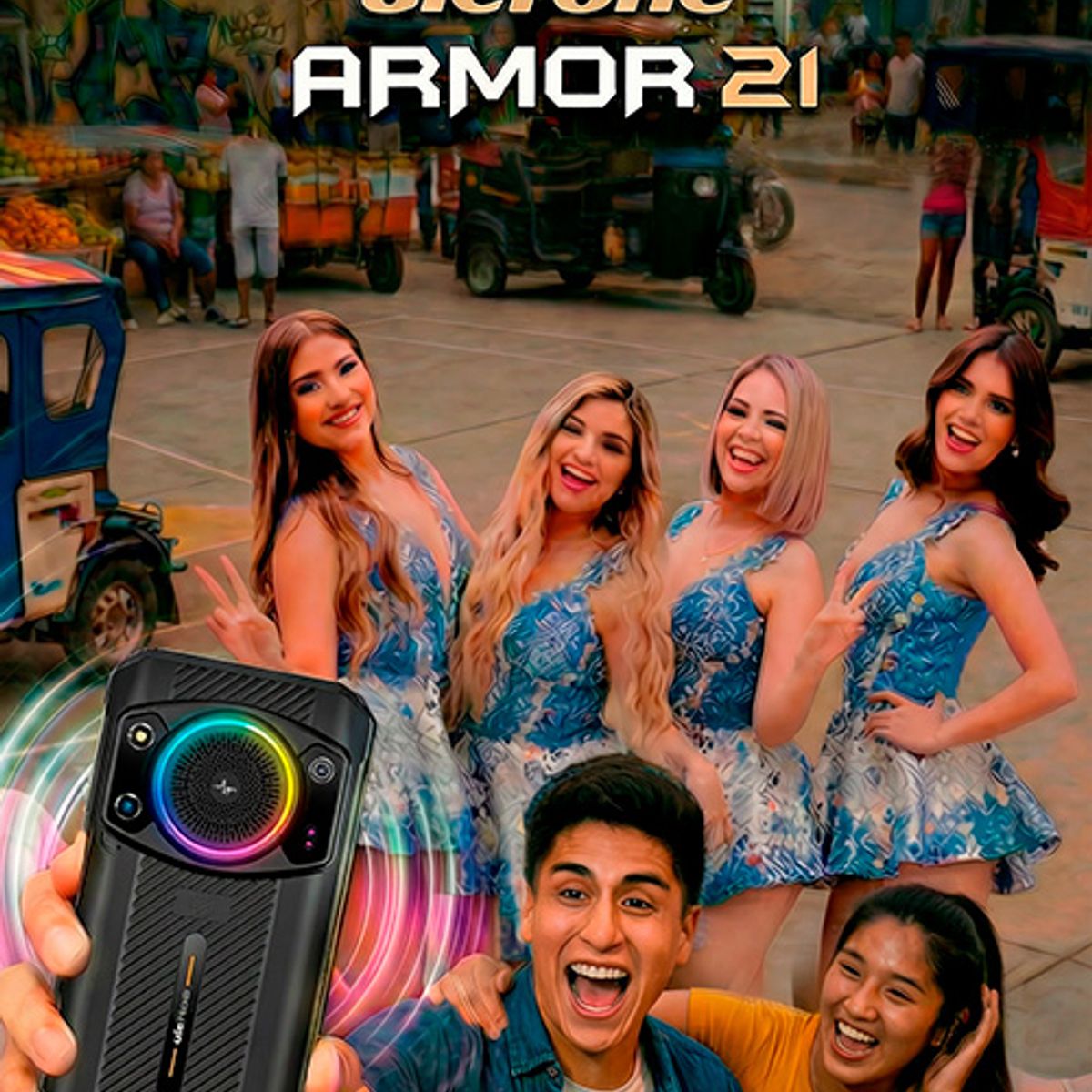 GENERICO - Armor 21 - Celular con Parlante Potente, Aguanta Caídas, Golpes y el Agua y Walkie Talkie Virtual