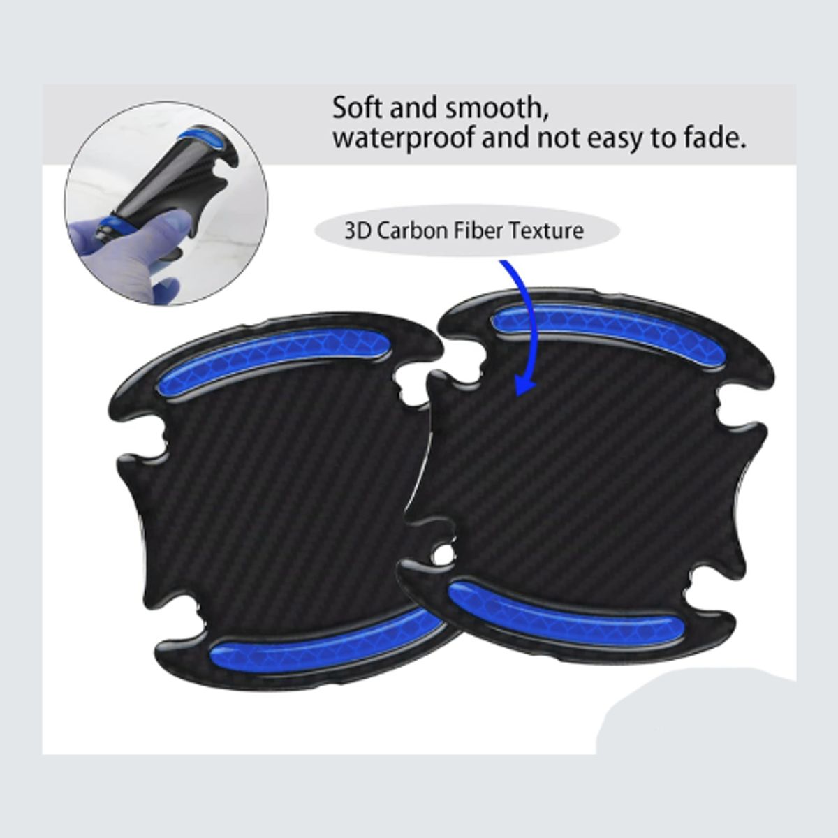 TAZONA FIBRA DE CARBONO REFLECTIVA FIBRA DE CARBONO AZUL 4PCS, marca JET - Foto Principal