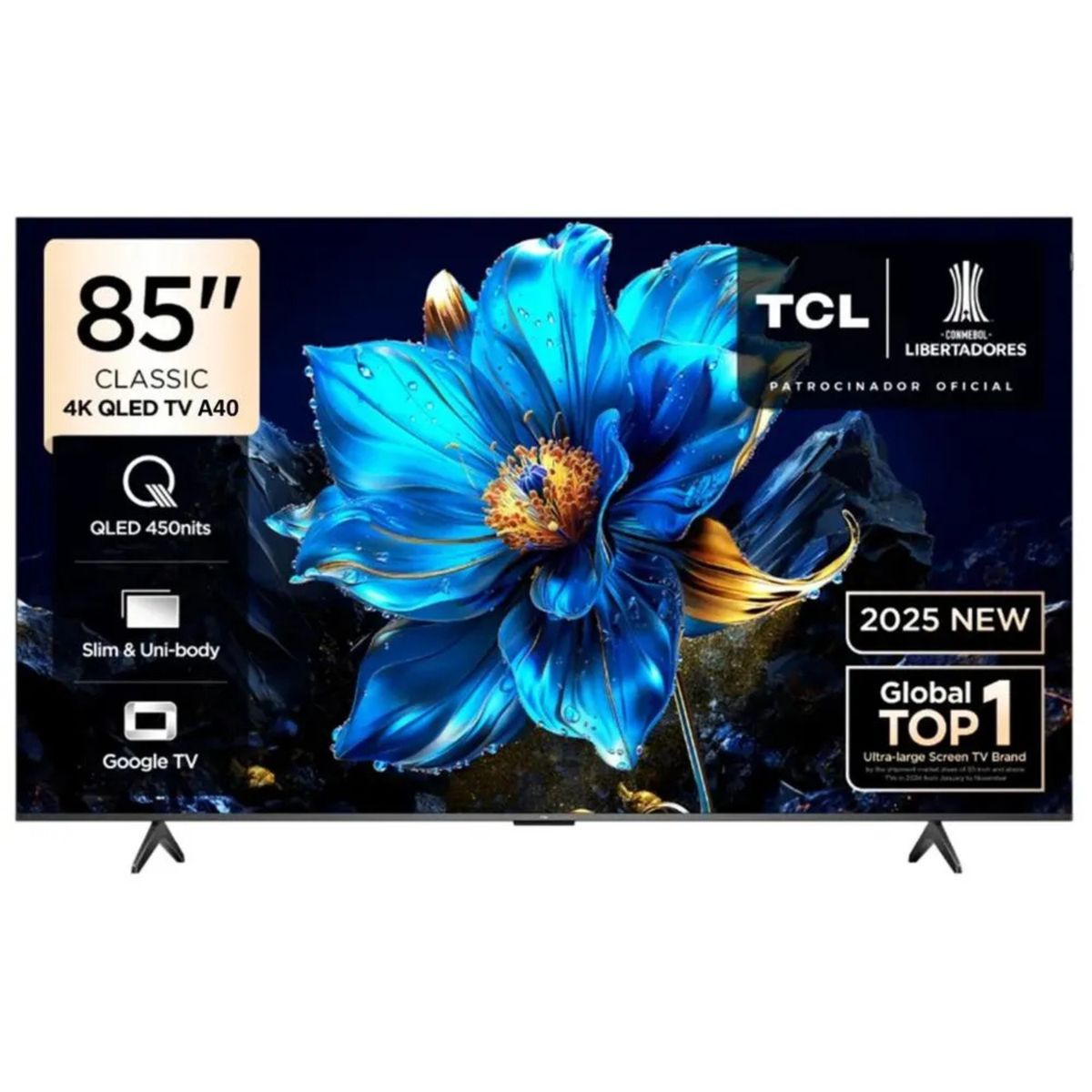 TCL - Televisor TCL QLED 85 UHD 4K Google TV 85A400