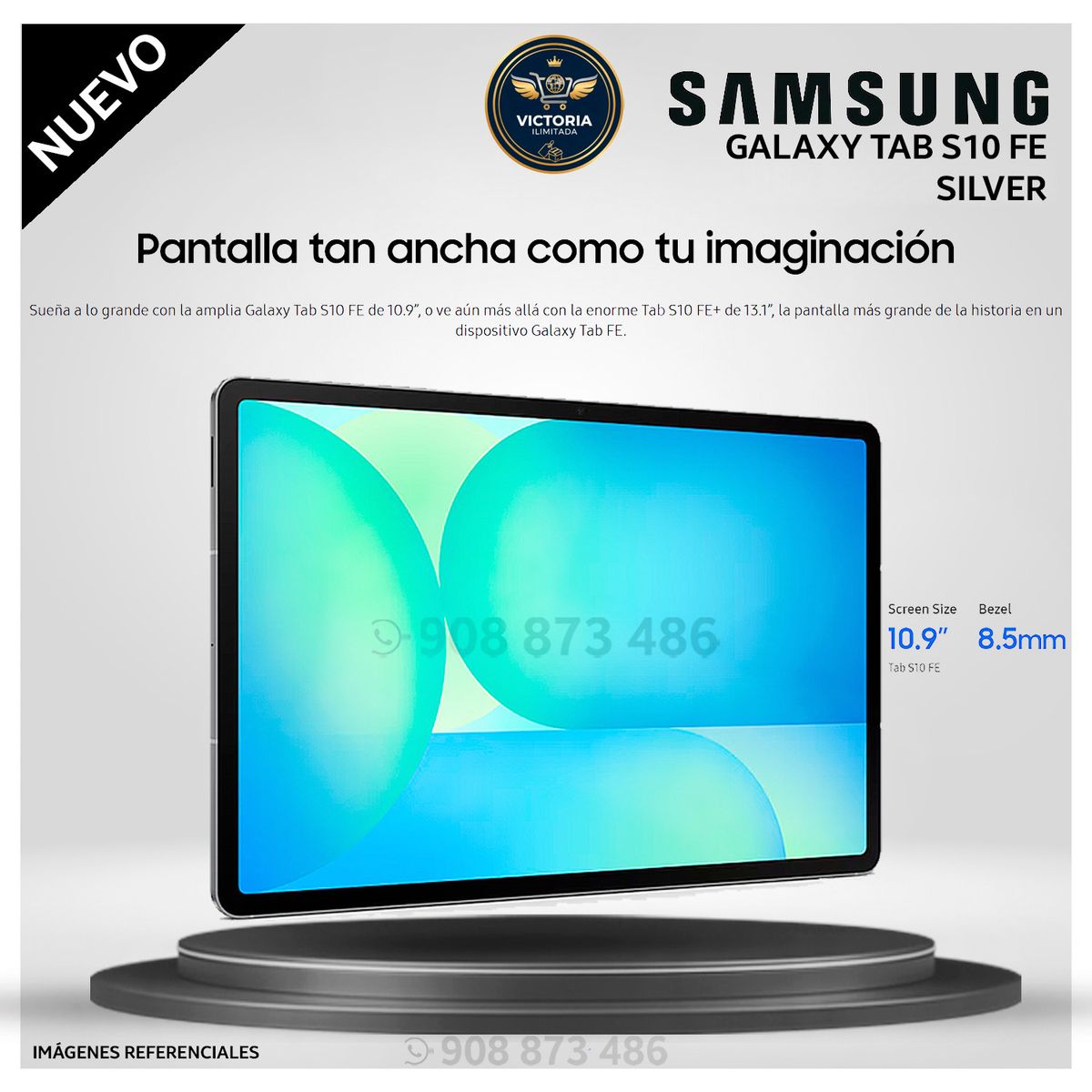 SAMSUNG - Tablet Samsung Galaxy Tab S10 FE 10.9 pulg. WUXGA  256GB 12GB RAM - SILVER