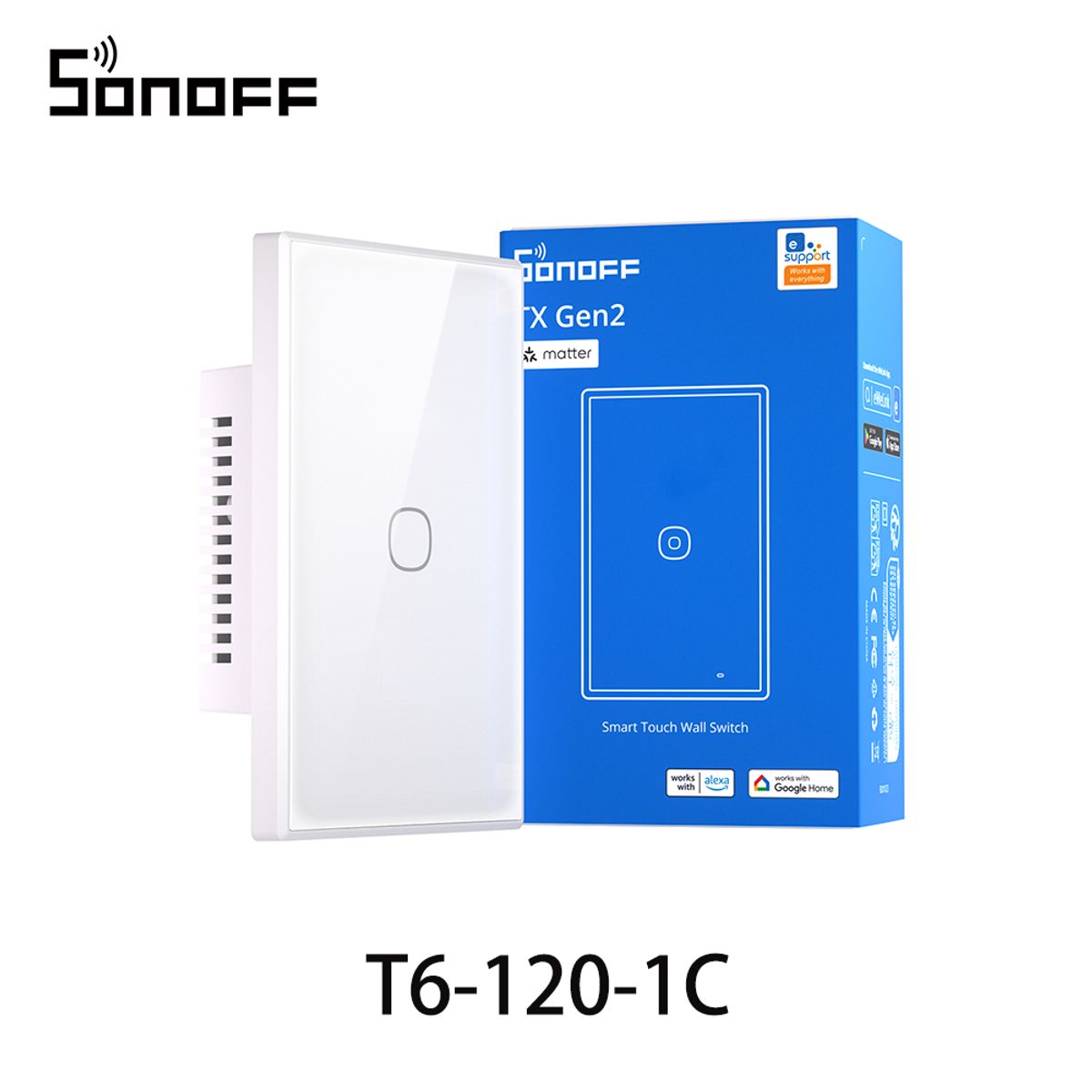 SONOFF - Interruptor Inteligente Sonoff Tx Gen 2 - T6 - 1 Boton - Matter