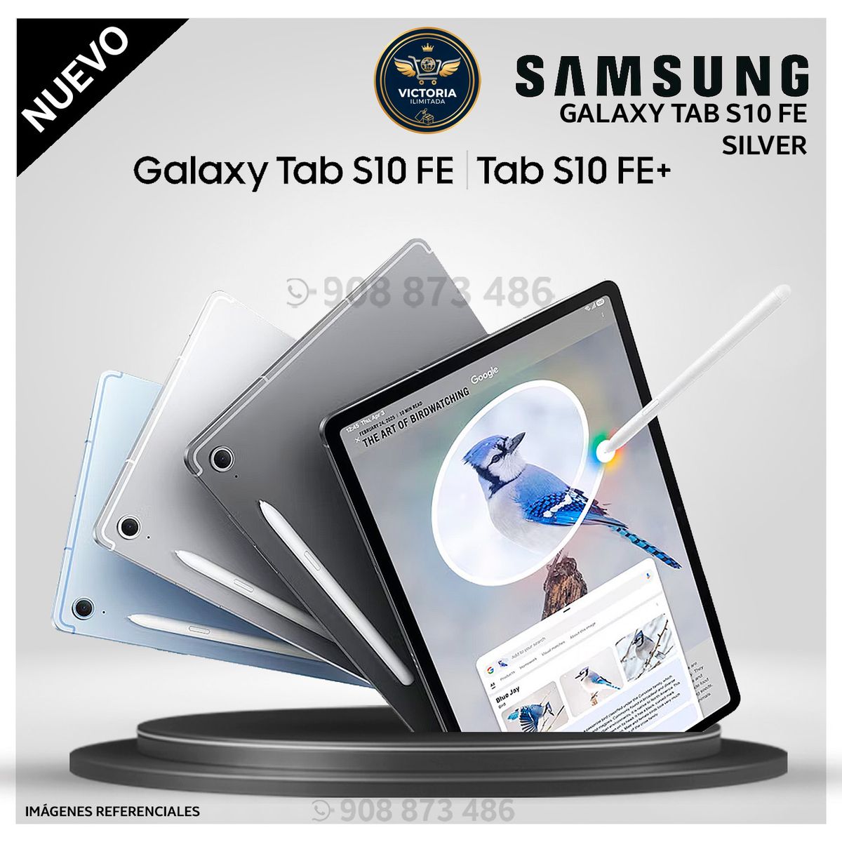 SAMSUNG - Tablet Samsung Galaxy Tab S10 FE 10.9 pulg. WUXGA  256GB 12GB RAM - SILVER