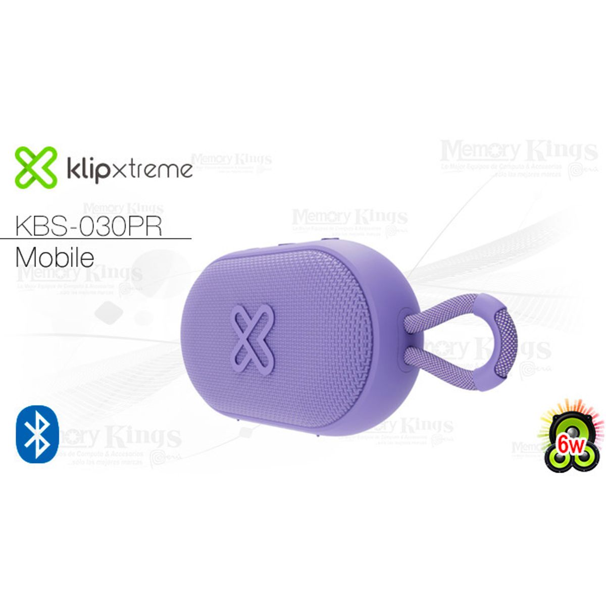 KLIPXTREME - Parlante Klip Xtreme KBS-030PR 6W Purple