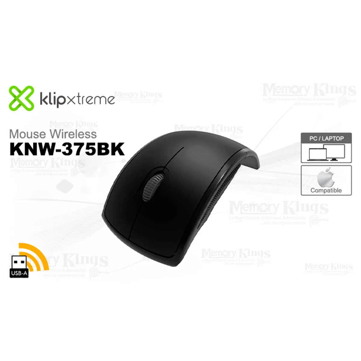 KLIPXTREME - Mouse Klip Xtreme Lightflex KMW-375 Wireless Black