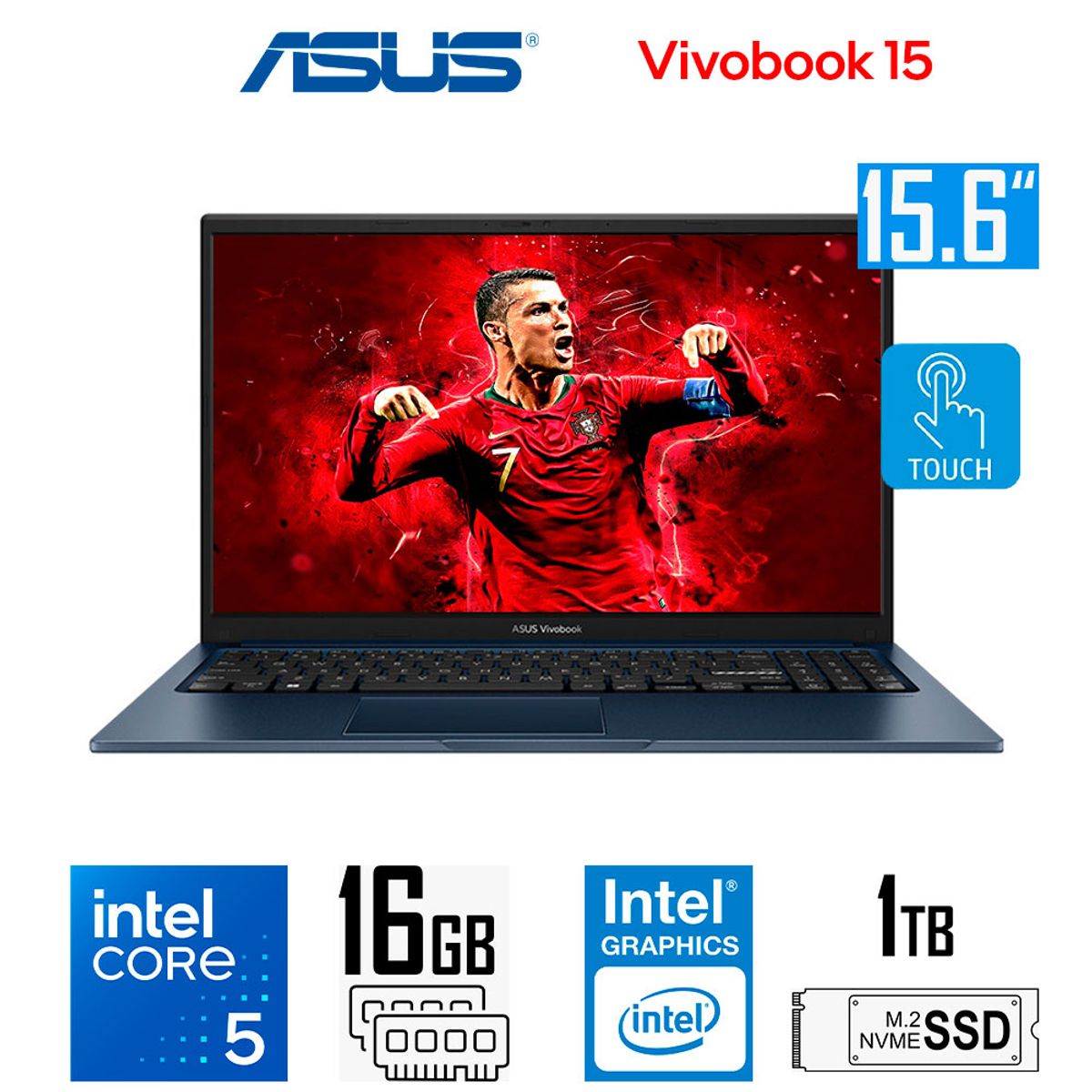 ASUS - Laptop Asus vivobook 15 X1504VA 15.6 FHD tactil Intel core 5-120U Intel Graphics 16gb ram 1tb ssd