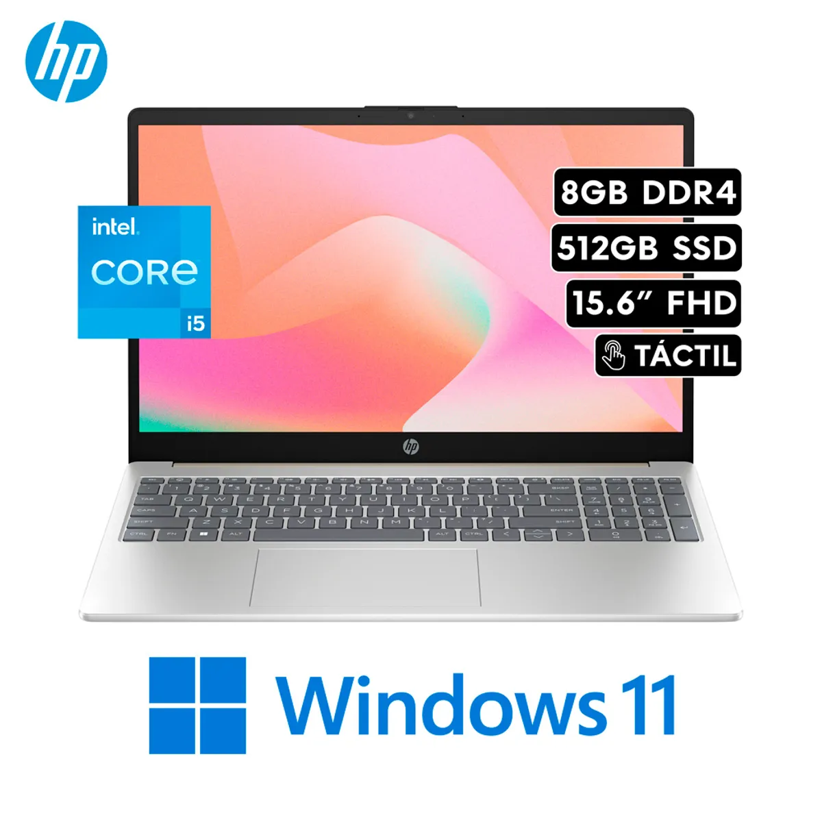 HP - Laptop HP 15-FD0152LA - Intel Core i5 1334U RAM 8GB Disco 512GB SSD 15.6″ FHD Táctil Windows 11