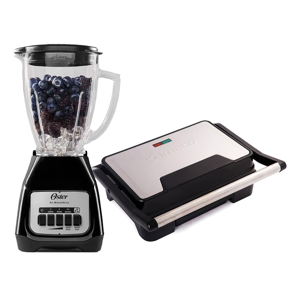 OSTER - Combo Licuadora Oster BLSTKAG-BPB 1.5 Lt mas Mini Grill Imaco IG2314
