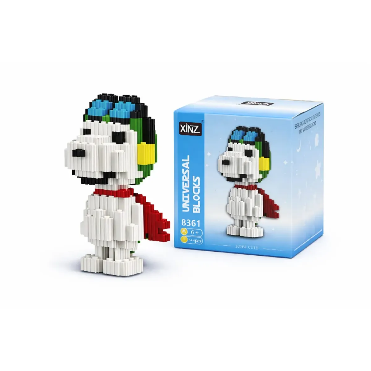 Figura de Construcción Snoopy- Bloques Armables + llavero de regalo ...