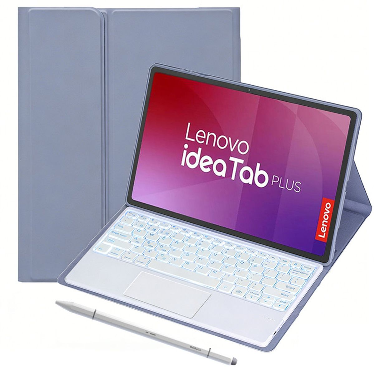 LENOVO - Tablet Lenovo Pad Plus 12 8G+128G 10200mAh de con WiFi - Gris++Morado luminsos teclado Lápiz óptico