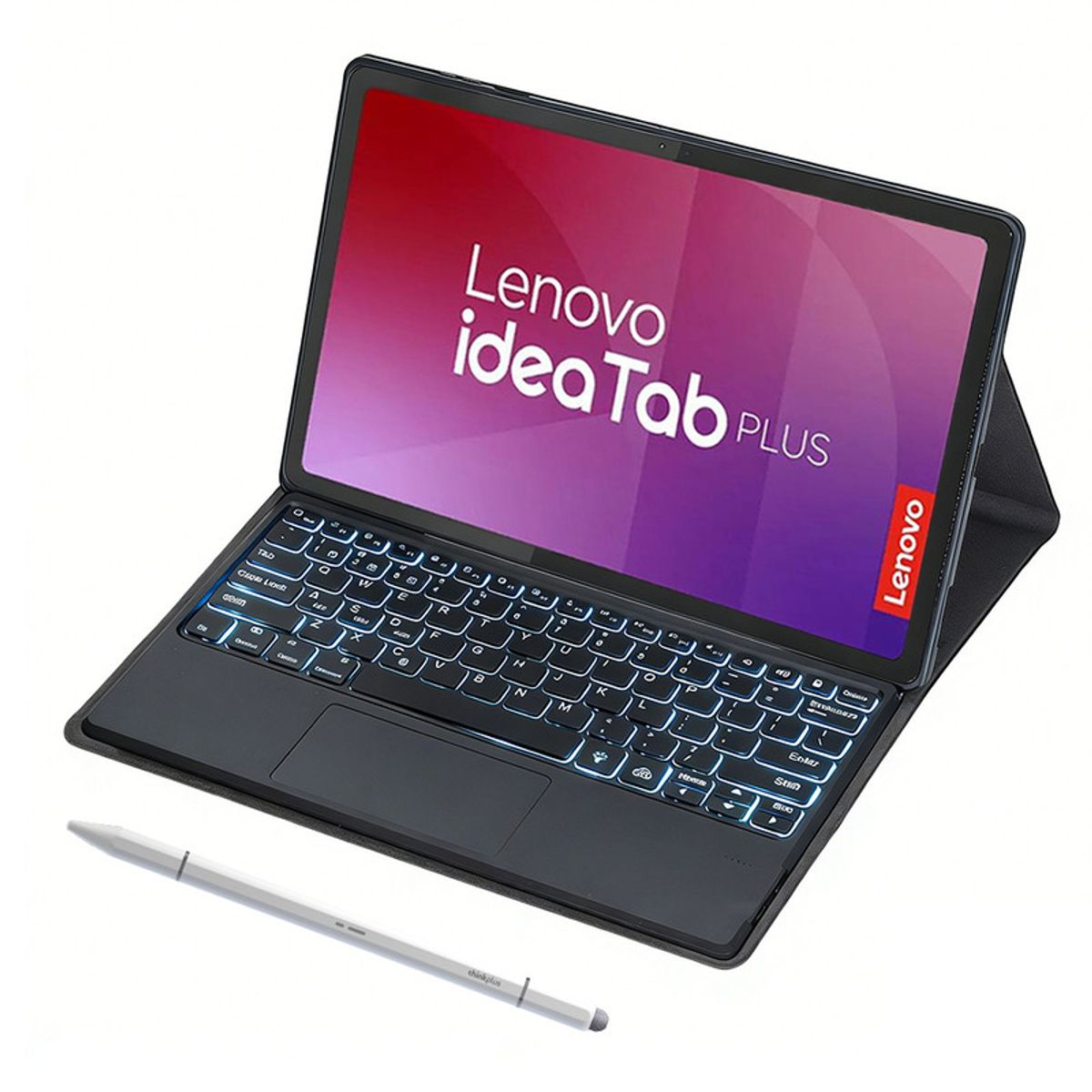 LENOVO - Tablet Lenovo Pad Plus 12 8G+128G 10200mAh de con WiFi - plata+Negro luminsos teclado Lápiz óptico