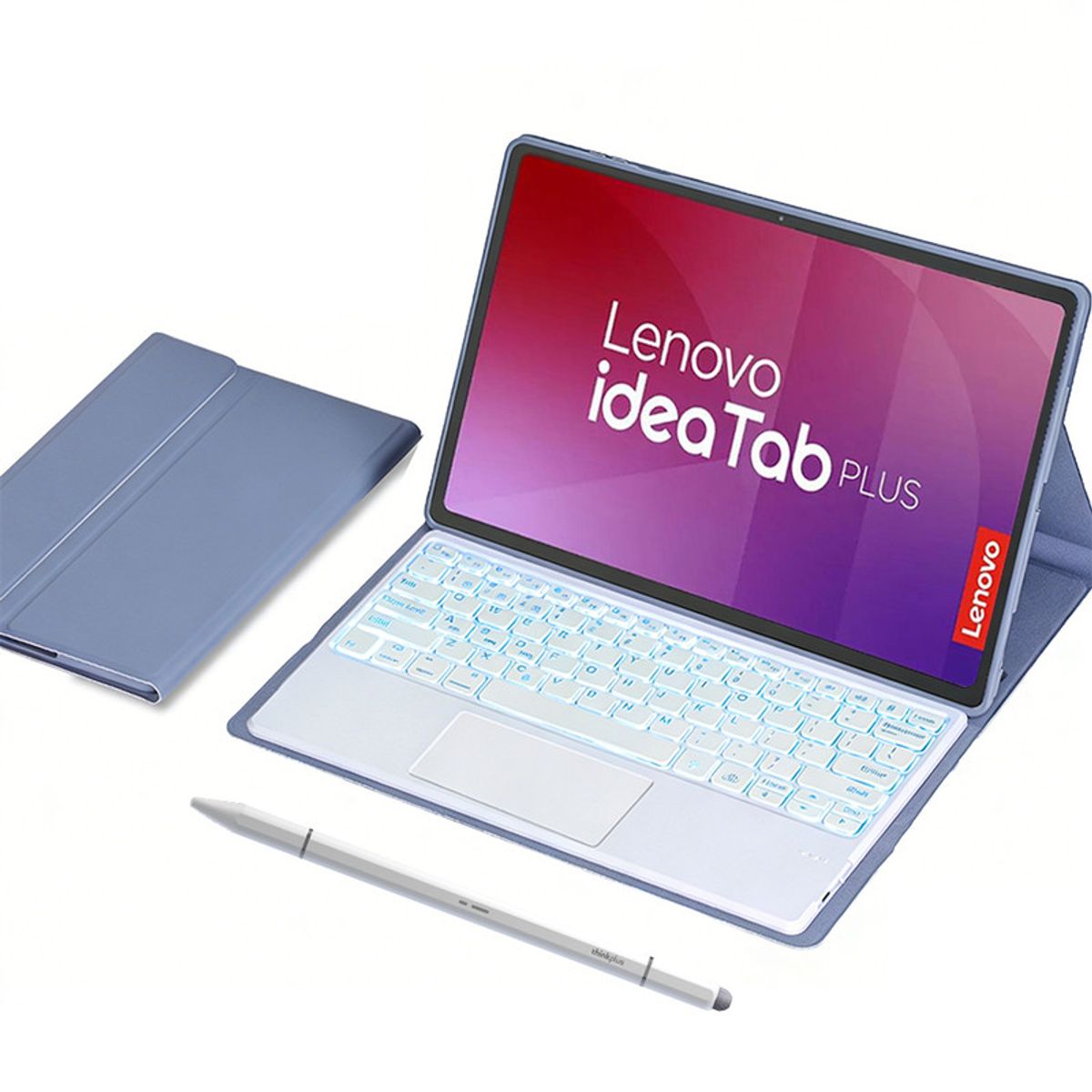 LENOVO - Tablet Lenovo Pad Plus 12 8G+256G 10200mAh de con WiFi - plata++Morado luminsos teclado Lápiz óptico