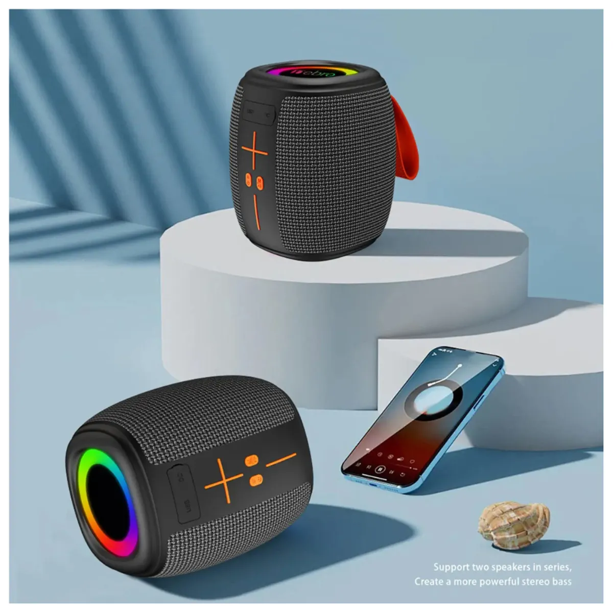 GENERICO - Parlante Bluetooth Portatil H8 Extra Bass