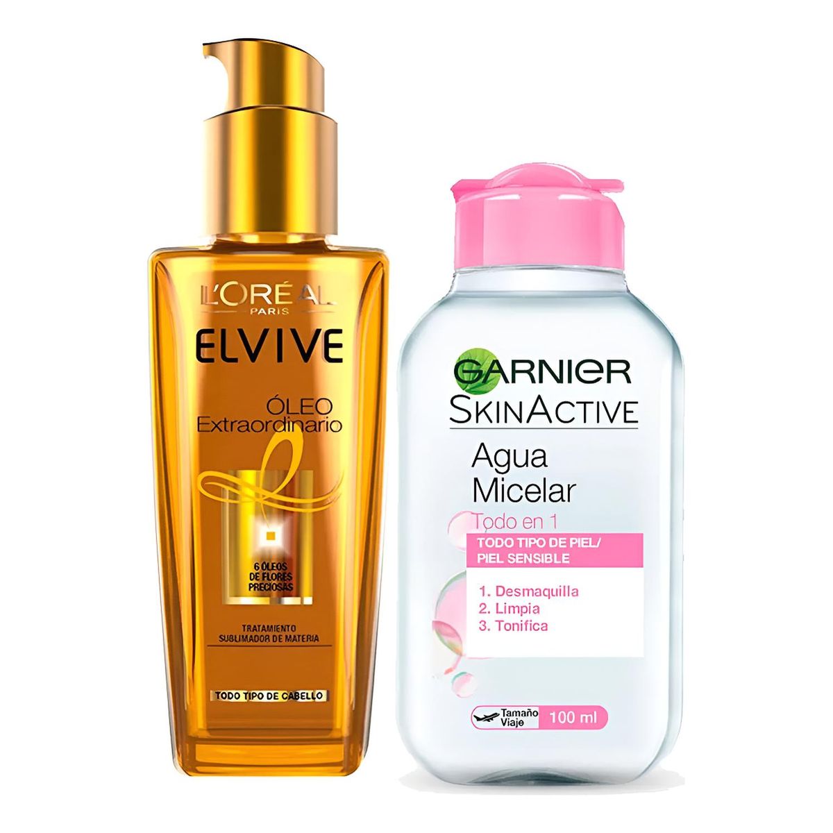 ELVIVE - Kit Loreal Aceite Para El Cabello Con Agua Micelar 100ml