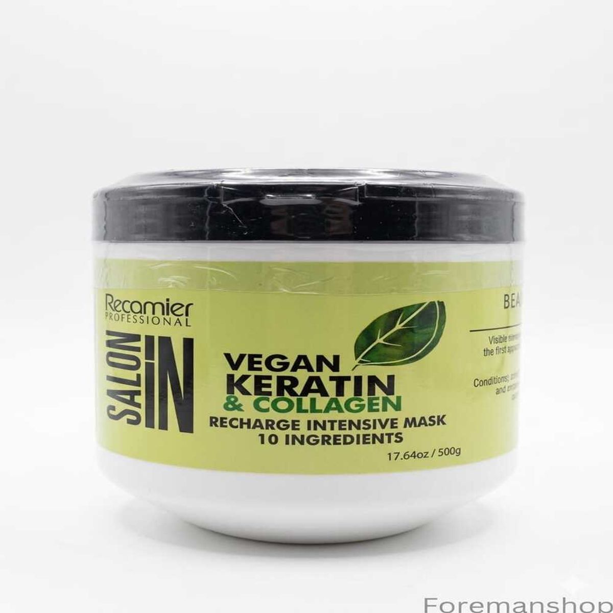 RECAMIER - Mascarilla Capilar Intensiva Vegana Keratin & Collagen
