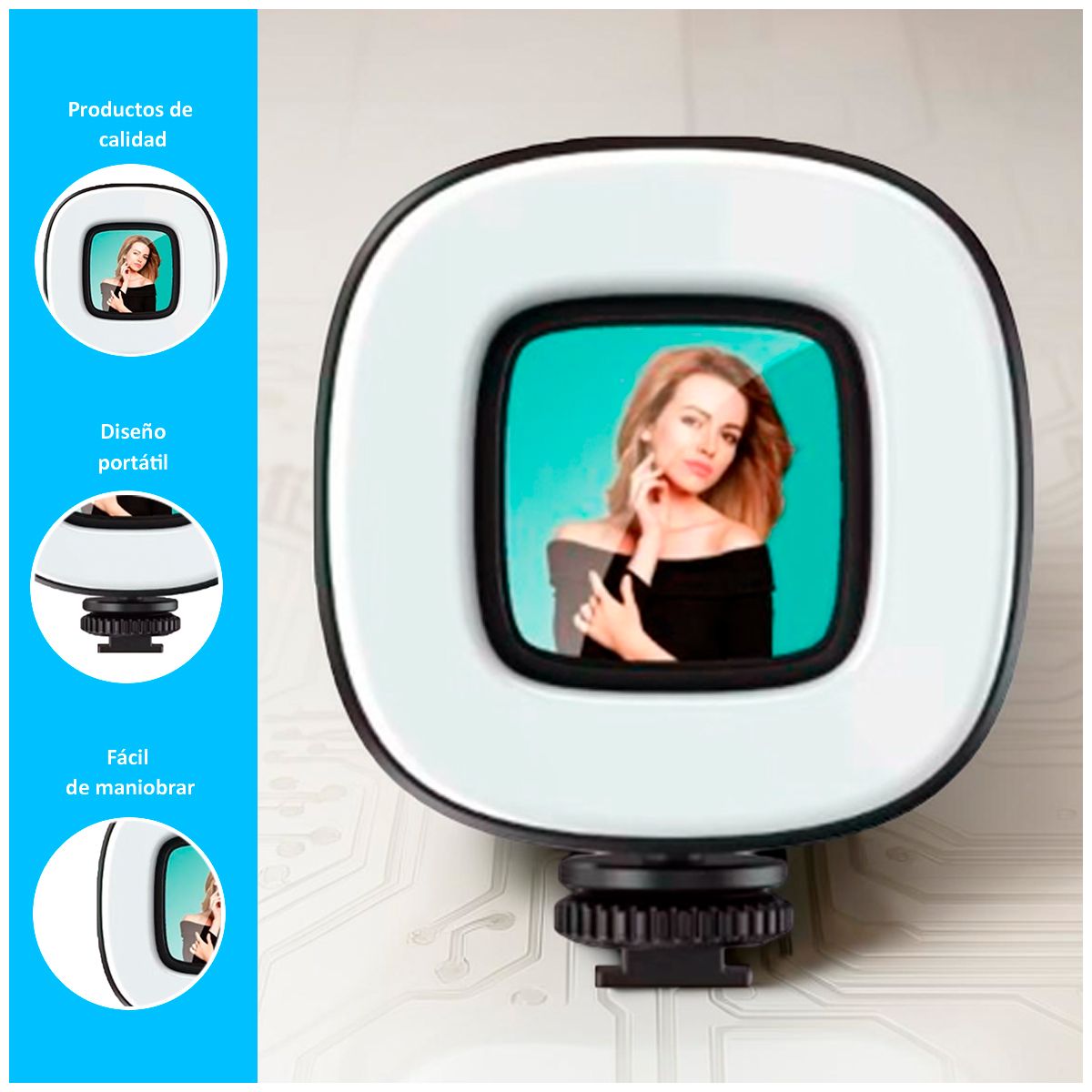 GENERICO - Mini luz led selfie portatil H-LAMP