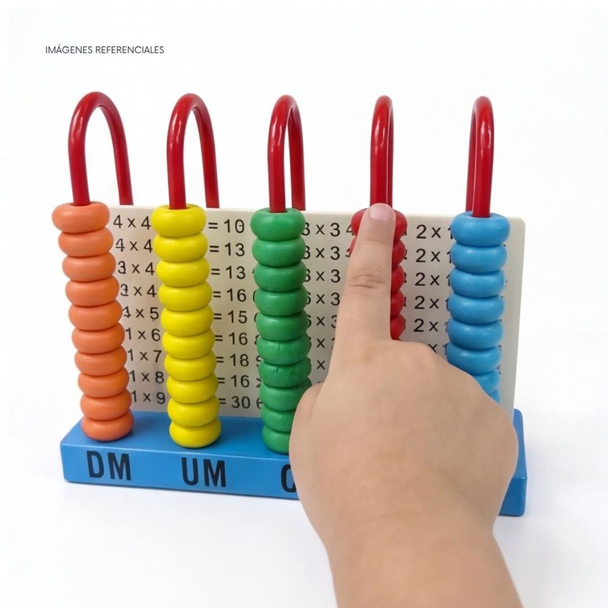 GENERICO - Ábaco de Madera 5 Columnas Juego Didáctico Educativo