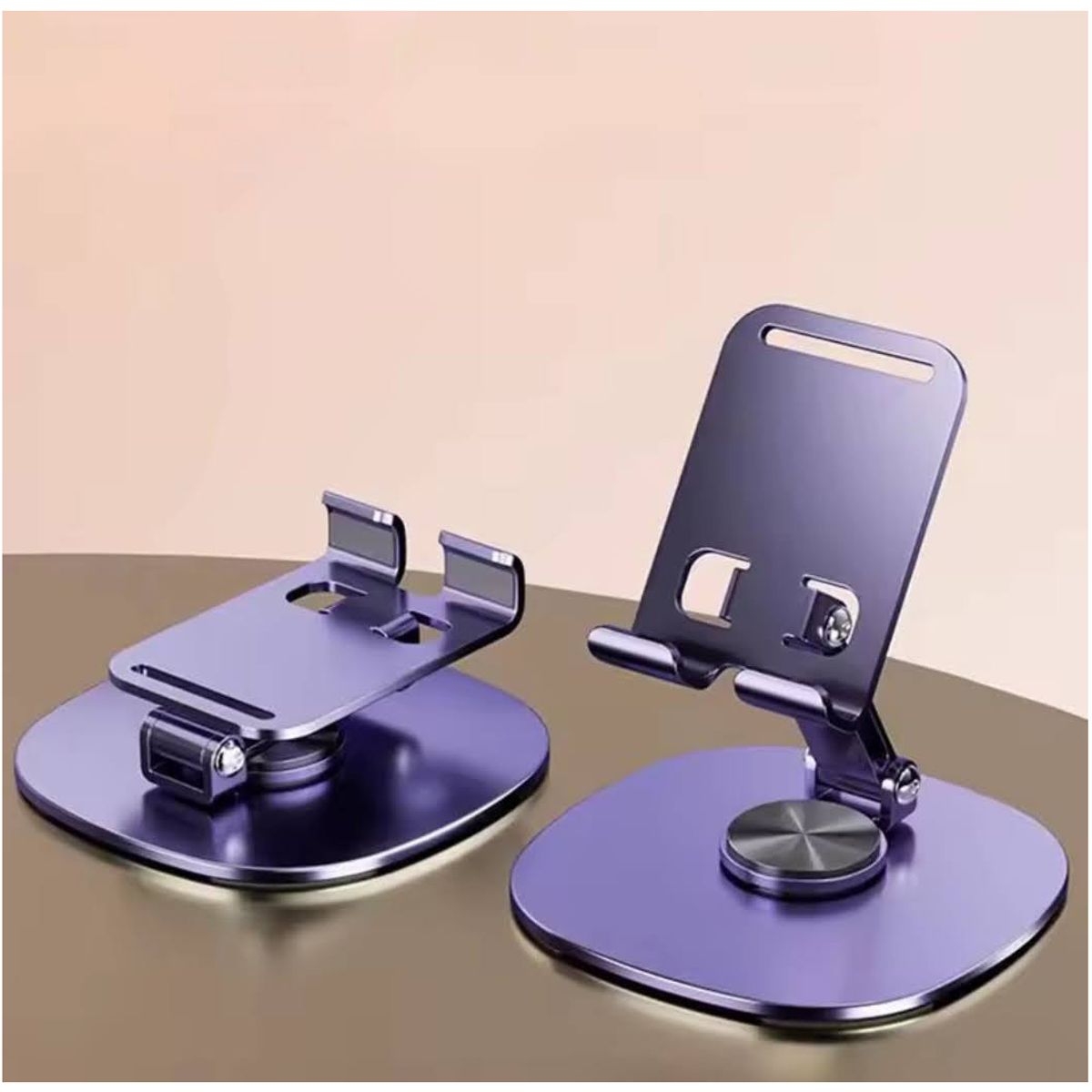 GENERICO - Soporte De Metal Para Telefono Para Mesa 360° Negro