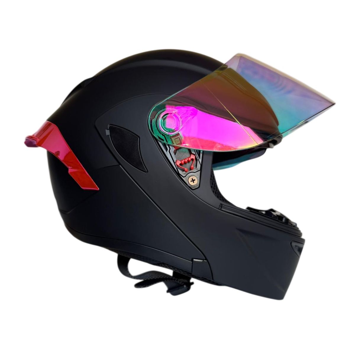 CASCO PARA MOTO XTREME NEGRO VISOR ROSA DIA Y NOCHE TALLA S, marca XTREME - Foto 2